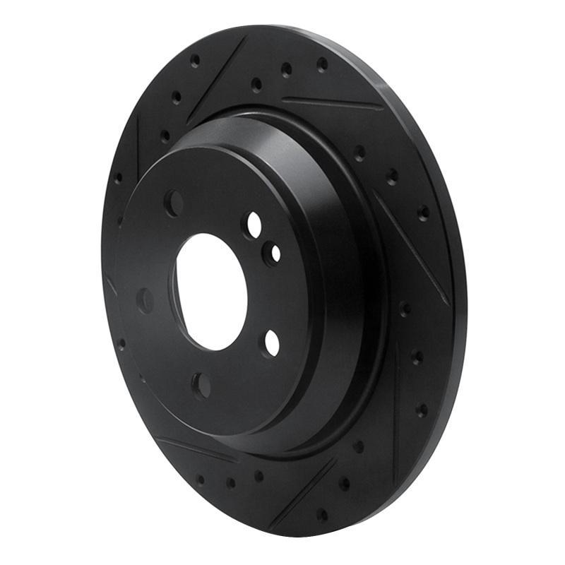Mercedes-Benz Metris Brake Rotor (1) - Rear Left - R1 Concepts - Drilled & Slotted - Black - `16-`23